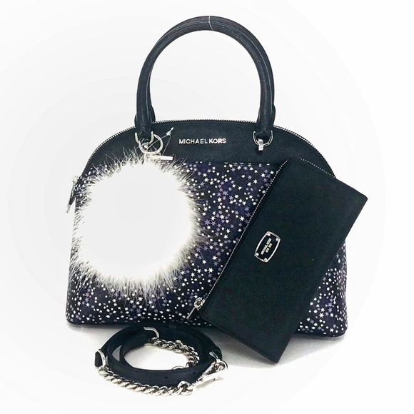 Michael Kors Handbags - 3PCS Michael Kors Emmy Dome Satchel Wallet Charms